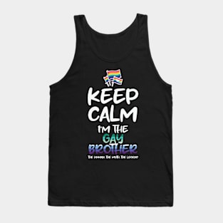 Keep Calm Gay Brother Pride Flag LGBTQ Tank Top